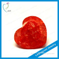 Factory price watermelon red heart cut ice cz stones gem